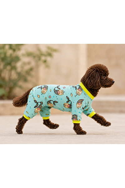 MİNİŞ PET BUTİK Miniş Unicorn Mint Small Breed Dog Flexible Combed Cotton Jum...