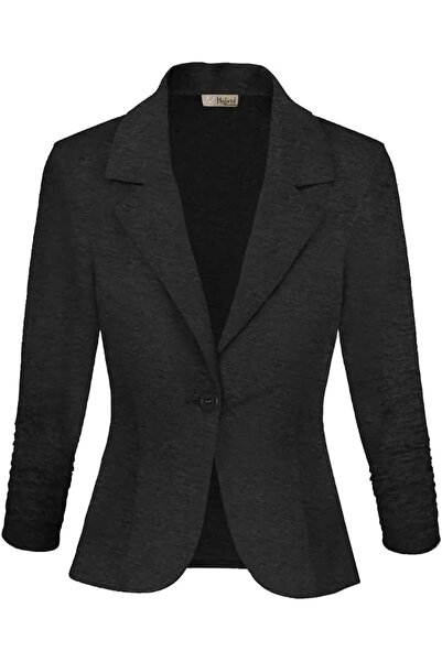 Hybrid & Company Women Double Notch Lapel Sharp Shoulder Pad Office Blazer | ...