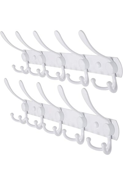 GENERAL Dseap Wall Mounted Coat Rack - 5 Tri Hooks, Heavy Duty, Stainless Ste...