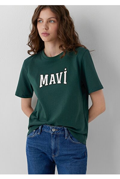 Mavi Embroidered Logo Printed Regular Fit T-Shirt.
