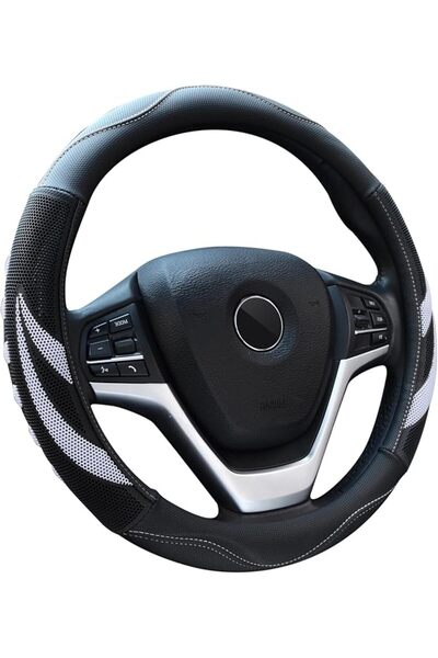 GENERAL Alusbell Microfiber Leather Steering Wheel Cover Breathable Auto Car ...