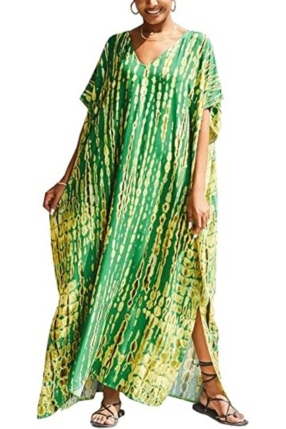 YouKD Summer Long Kaftan Bohemian Beach Kimono Swimsuit Cover Up Plus Size Dr...