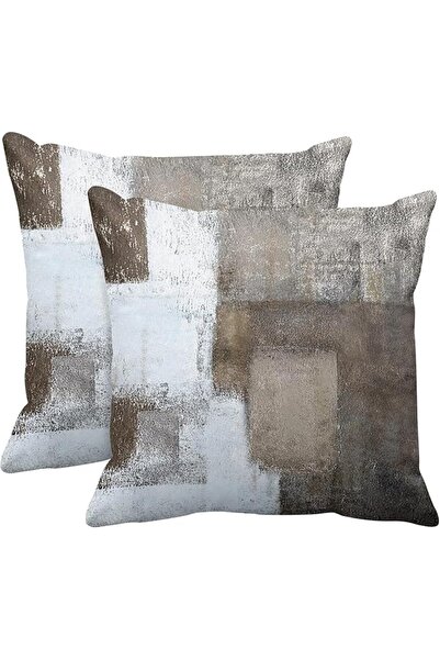 Britimes Throw Pillow Covers Modern Home Art Decor, 18 x 18 Inches Set of 2 P...