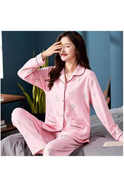 GENERAL New Fashion Ladies Pajamas Set Pajamas Ladies Cute Girls Long Sleeve ...