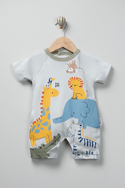 mandalinsbaby Animaşs Baby Boy Summer Jumpsuit