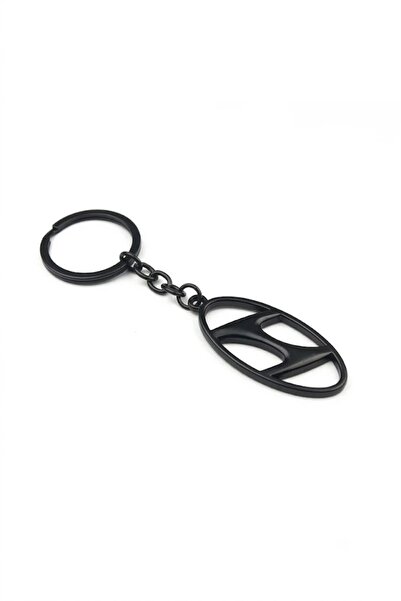 GARDENAUTO Hyundai 3D Metal Car Keychain - Black Coated Auto Keychain