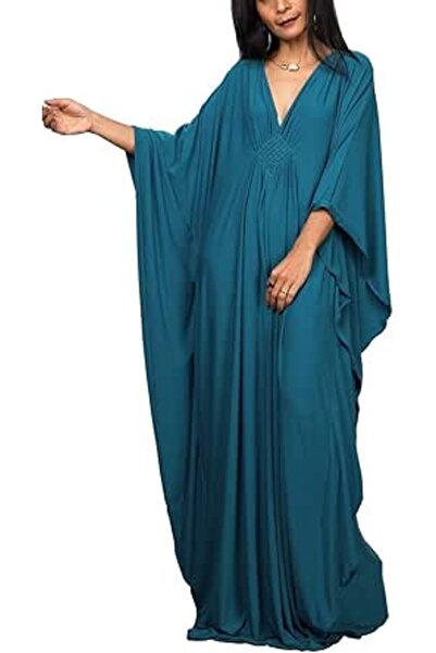 YouKD Women's Long Kaftan Maxi Dress Boho Swimsuit Beach Cover Up Robes One S...