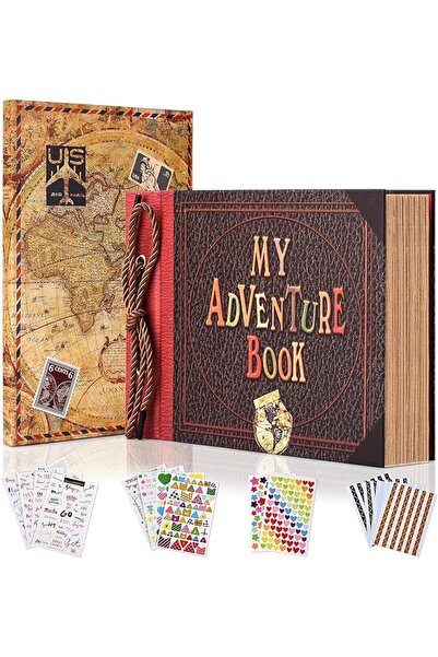 FEIYU BUY Adventure Book Travel Diary Photo Book,Scrapbook, Photo Album,Retro...