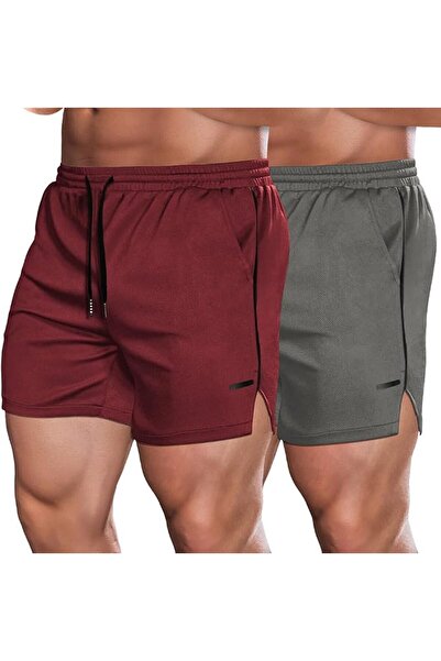 COOFANDY Men's 2 Pack Gym Workout Shorts Mesh Lightweight Bodybuilding Pants ...