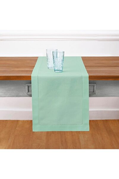 Solino Home Cotton Linen Hemstitch Table Runner – 14 x 36 Inch White Table Ru...