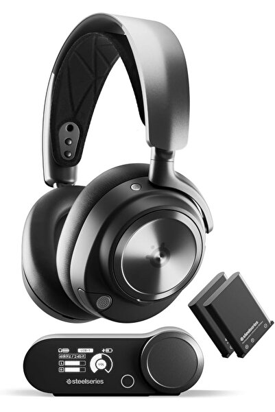 SteelSeries سماعة ألعاب لاسلكية متعددة الأنظمة Arctis Nova Pro - مشغلات مغناط...