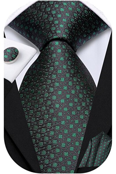 Dubulle Mens Paisely Silk Tie for Men Necktie and Pocket Square Set