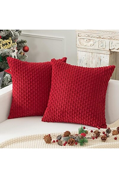 K KEVIN TEXTILE 2 Packs Decorative Throw Pillow Covers 18x18 Inch for Living ...