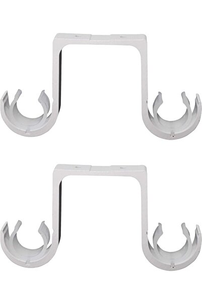 NALACAL Curtain Rod Brackets 2 Pcs Double Curtain Rod Ceiling Holder with Hea...