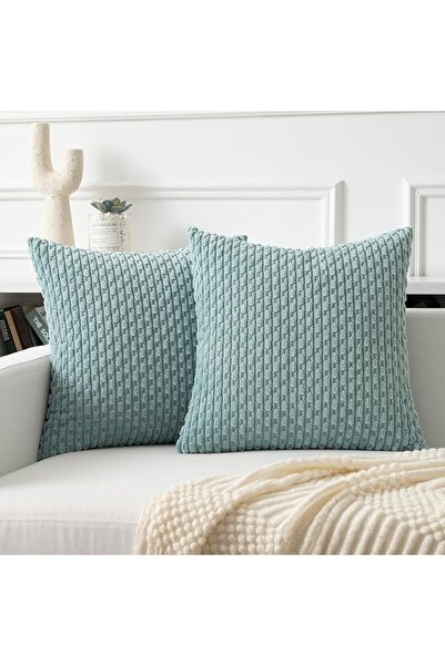 K KEVIN TEXTILE 2 Packs Decorative Throw Pillow Covers 18x18 Inch for Living ...