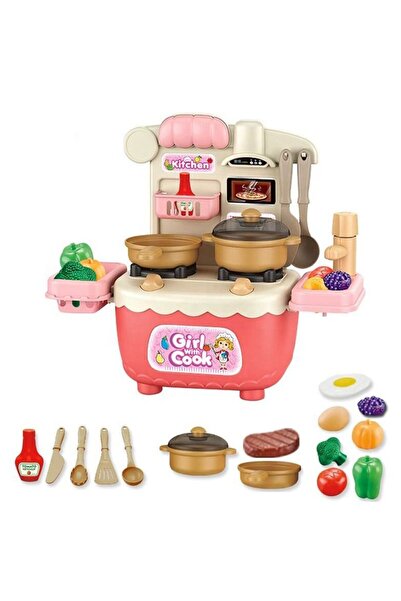 SWİFT 17 Pcs Kitchen Toys Imitated Chef Pretend Cooking Food Play Dinnerware ...