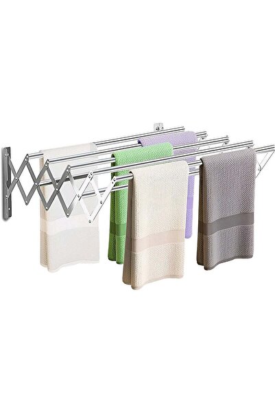 Generic Wall Mountedclothes Drying Rack Foldable, Rust Resistant Accordion Re...