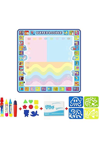 Generic Kids Water Doodle Mat Coloring Mats & Drawing Pens Reusable Painting ...