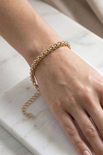 Rua Jewelry Steel Italian Knitted Bracelet 5 mm Gold Color |   Anti-Tarnish, ...
