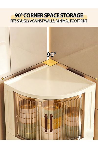 Vitakit Corner Multifunctional Coffee Table, 90° Right Angle Corner Storage Cabinet,Stackable Mobile Magnetic Corner Table, Home&Office Multi-scene Storage