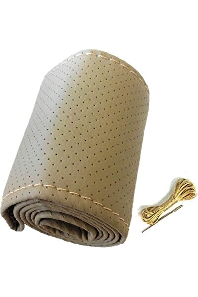 LJCM Car Steering Wheel Cover, Hand Sewing Universal Wearproof Steering Wheel...