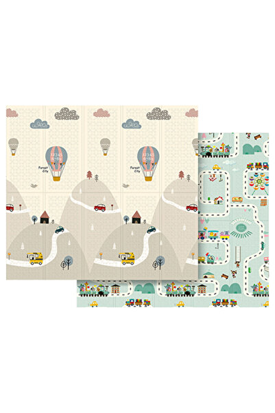 Rebel Reversible Baby Play Mat 200x180 cm, Cars & Trains, Foldable XPE Foam