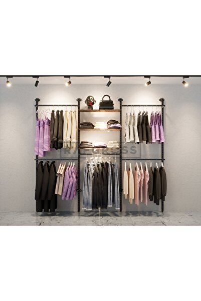Rafgross 195x250 CM Mağaza Raf Sistemi | Butik Raf Sistemi | Giyim Askılık St...