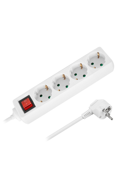 Rebel Πολύπριζο 4 θέσεων με διακόπτη 3x1.5mm 3μ