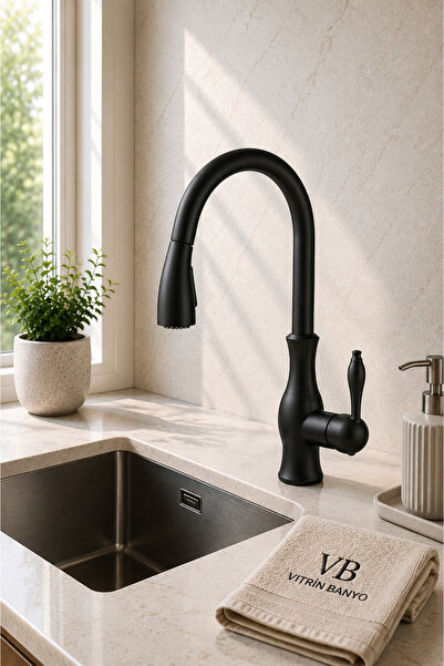 vb vitrinbanyo Spiral Kitchen Faucet Vintage Design Extending System Fixture ...