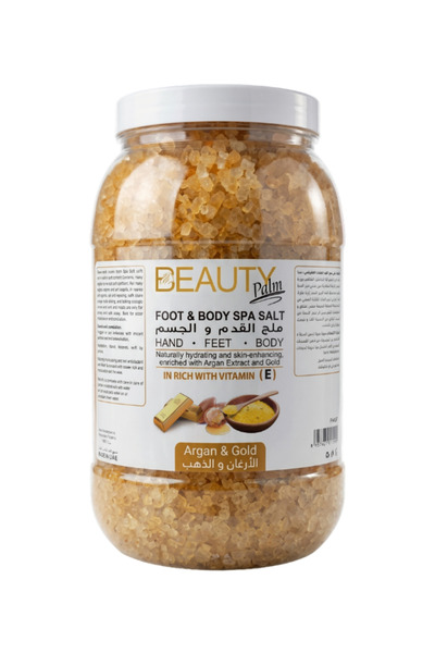 Beauty Palm Foot & Body Spa Salt 5kg - Argan & Gold, Hard