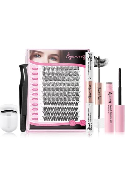 Beauty7 طقم تمديد الرموش DIY مكون من 103 قطعة، رموش عنقودية بثلاثة أنماط، مجم...