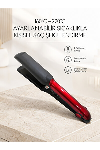 alemdarshop 160 ° –220 °   Hair Straightener with Heat Adjustment – Travel Ty...