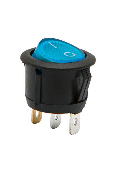 Alista Home Comutator basculant rotund cu LED albastru, ON-OFF, 6A 250V AC, m...