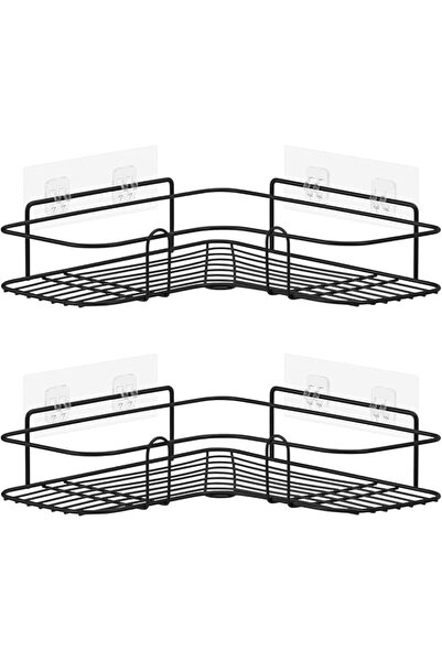 EXCEFORE Shower Caddy - 2 Pcs Shower Shelf Organizer, Corner Shower Caddy Wit...
