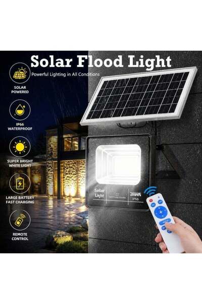 Jortan Intelligent Solar Light, 300W Outdoor LED Energy-Saving White Light, 2...