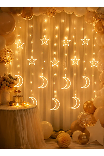 Unbrande LED Curtain String Lights for Bedroom and Party Decorations, Bright ...