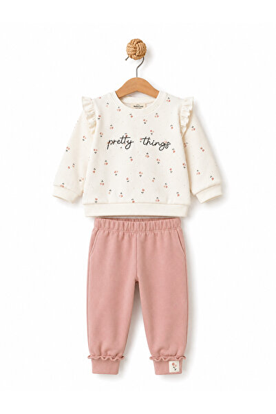 BabyCosy Organic Wear 100% قطن عضوي، طقم علوي وسفلي للفتيات الصغيرات، طقم ريا...