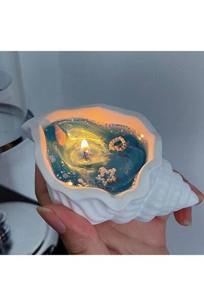 Yelajoy Ocean Shell Conch Scented Candle,Sea Shell Scented Good Luck Candle,S...