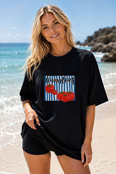FECCY Premium Tomatoes Printed Unisex Oversize Γυναικείο T-Shirt Ανδρικό T-Sh...