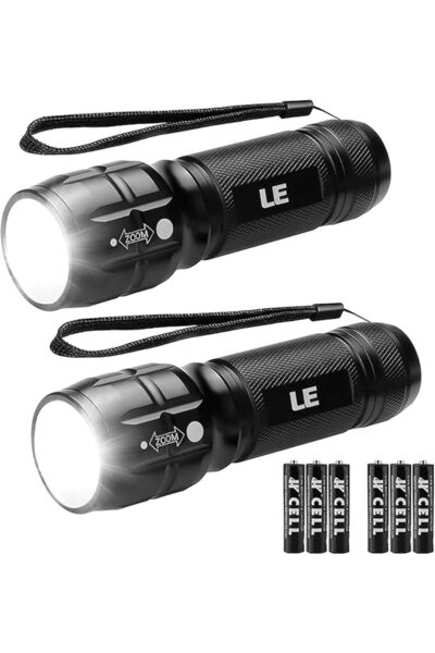 Lighting EVER Lepro LED Torch Battery Powered, Hand Flashlight, Adjustable Fo...