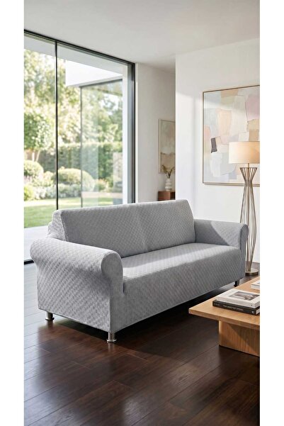 ARİFE HOME Sofa Cover Diamond Pattern Sofa Cover Flexible Washable 3 Seater O...