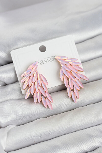 shopwave Pink Color Crystal Stone Wing Earrings