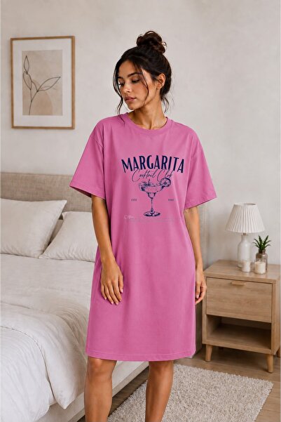 classy moda Women's Cocktail Printed Oversize Extra Long Tunic T-Shirt