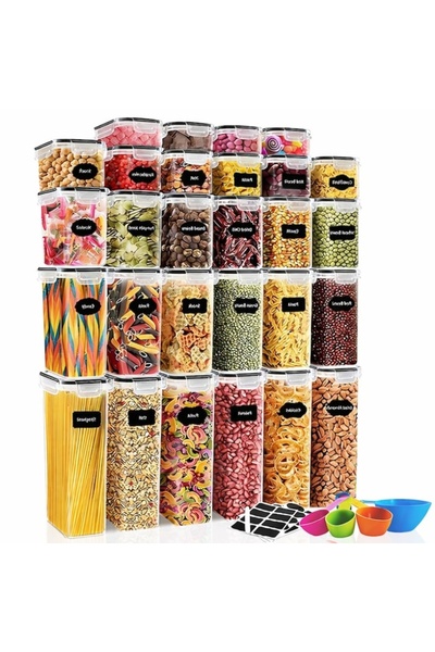 MACVI Set organizator pentru depozitarea alimentelor, 28 de piese — Maximizea...