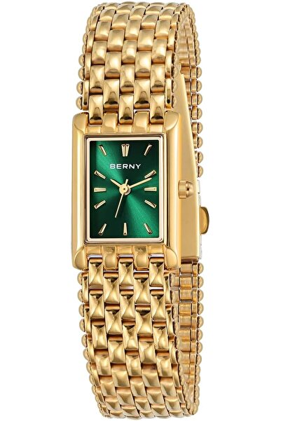 Berny Gold Watch for Women Rectangular Wristwatch Waterproof Luxury Bracelet ...