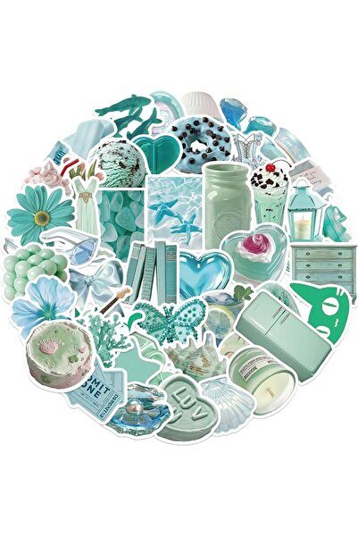 Generic 50 PCS Butterfly Stickers Pack Blue Lovely Waterproof Decals for Lapt...
