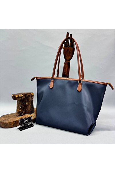 DEZ STORE Kadın Haki Büyük Boy Tote Omuz Çantası – Kahverengi Askılı