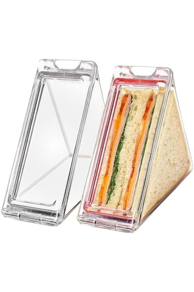 Generic 2Pcs Transparent Sandwich Box, Kitchen Organizer, Portable Breakfast ...