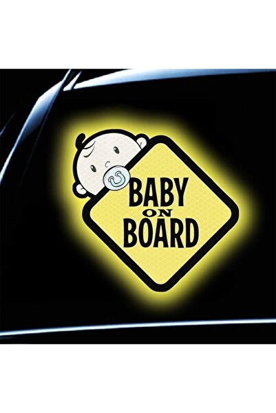Tazweeq 2pcs Baby On Board Sticker for Cars, Baby in Car High Intensity Refle...