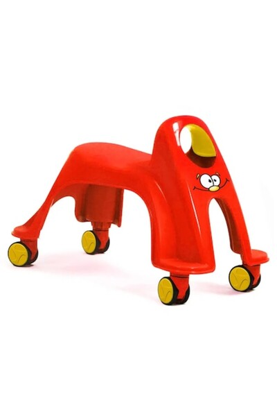 D-Toys Tricicletă Whirlee, fără pedale, 360 de grade, roșie, pentru copii de ...